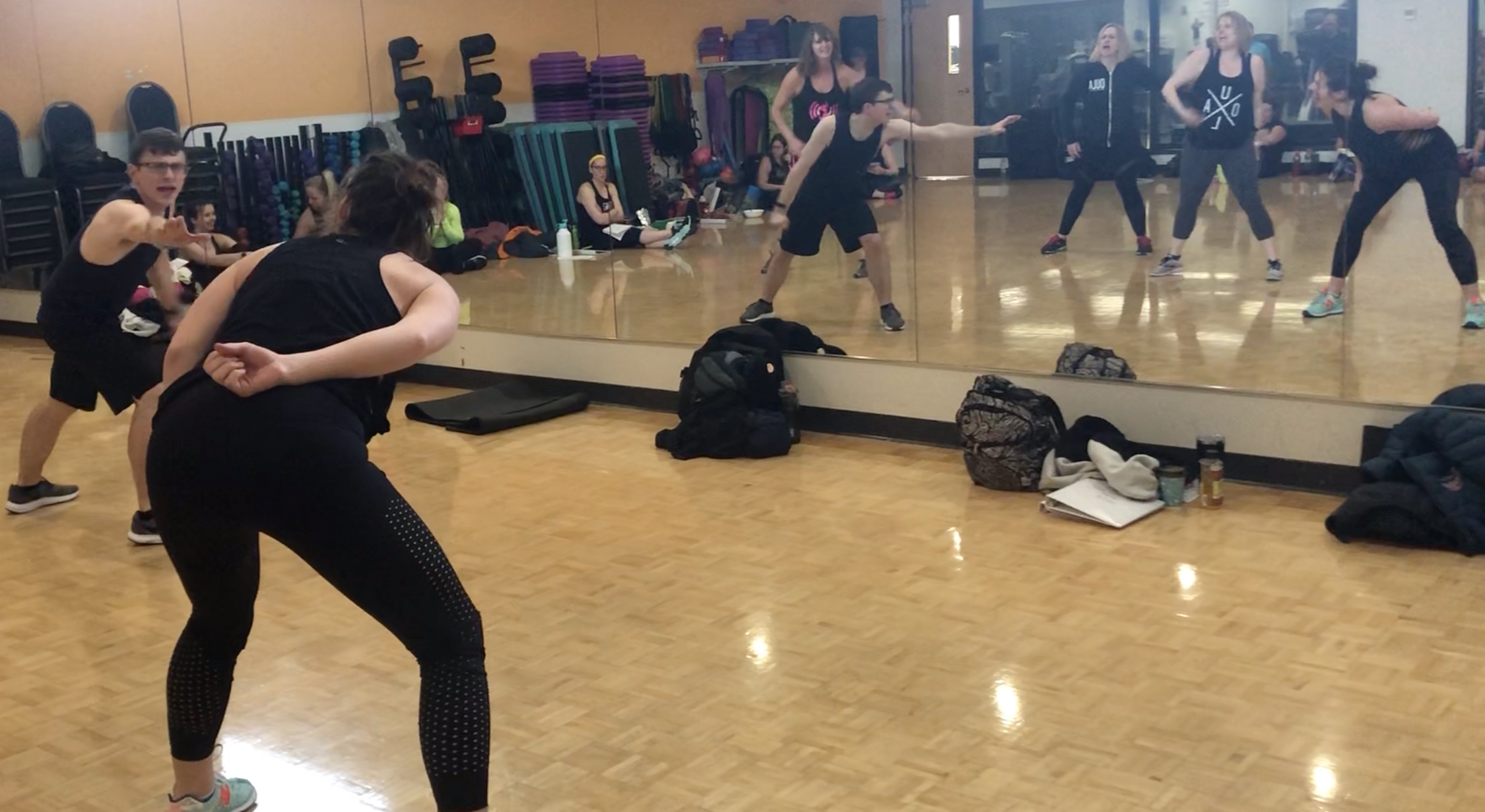 Adam and Kali dancing to High Hopes at Instructor Training.